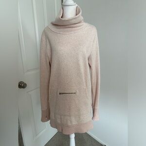 Fabletics Pink Cowlneck Sweatshirt Tunic Size Large